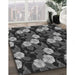 Machine Washable Transitional Charcoal Black Rug in a Family Room, wshpat2848gry