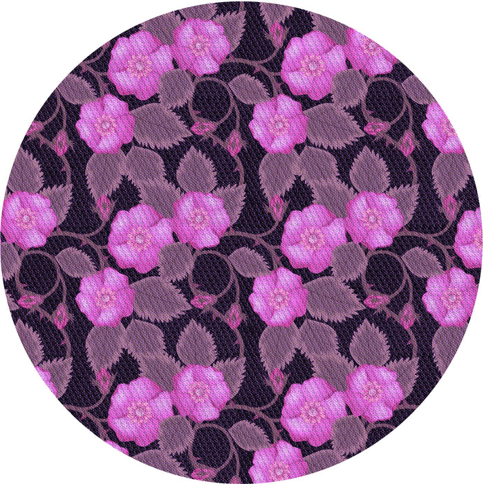 Square Machine Washable Transitional Orchid Purple Rug in a Living Room, wshpat2848pur