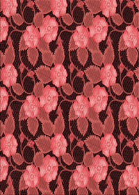 Machine Washable Transitional Saffron Red Rug, wshpat2848rd