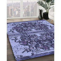 Patterned Blue Rug, pat2849blu