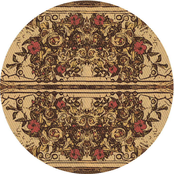 Square Machine Washable Transitional Red Brown Rug in a Living Room, wshpat2849brn