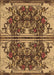 Patterned Red Brown Rug, pat2849brn