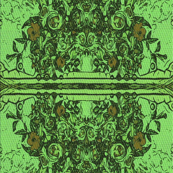 Patterned Green Rug, pat2849grn