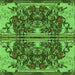 Round Patterned Green Rug, pat2849grn