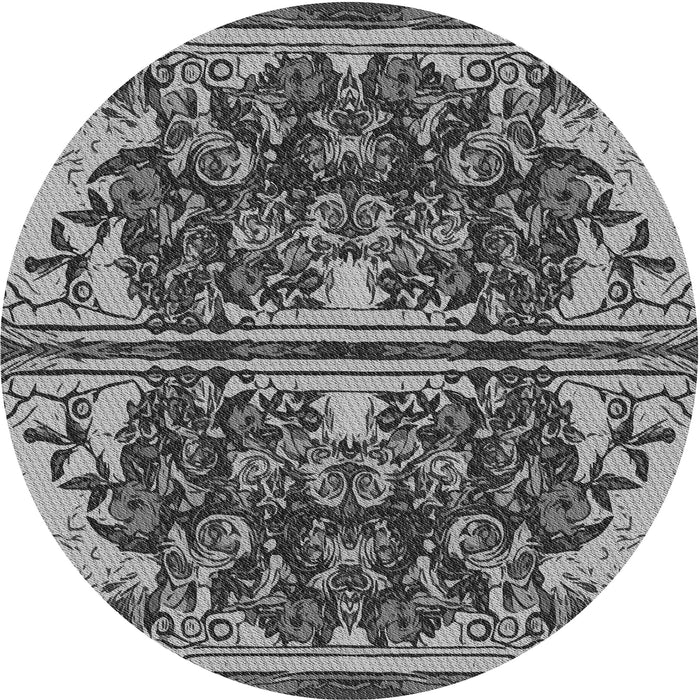 Square Machine Washable Transitional Dark Gray Rug in a Living Room, wshpat2849gry