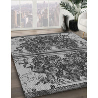 Patterned Dark Gray Rug, pat2849gry