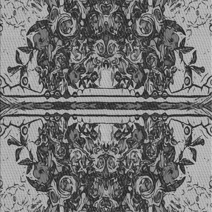 Patterned Dark Gray Rug, pat2849gry