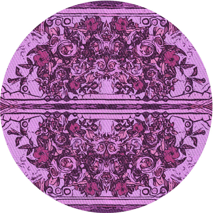 Square Patterned Dark Magenta Purple Rug, pat2849pur
