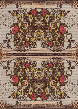 Machine Washable Transitional Bakers Brown Rug, wshpat2849