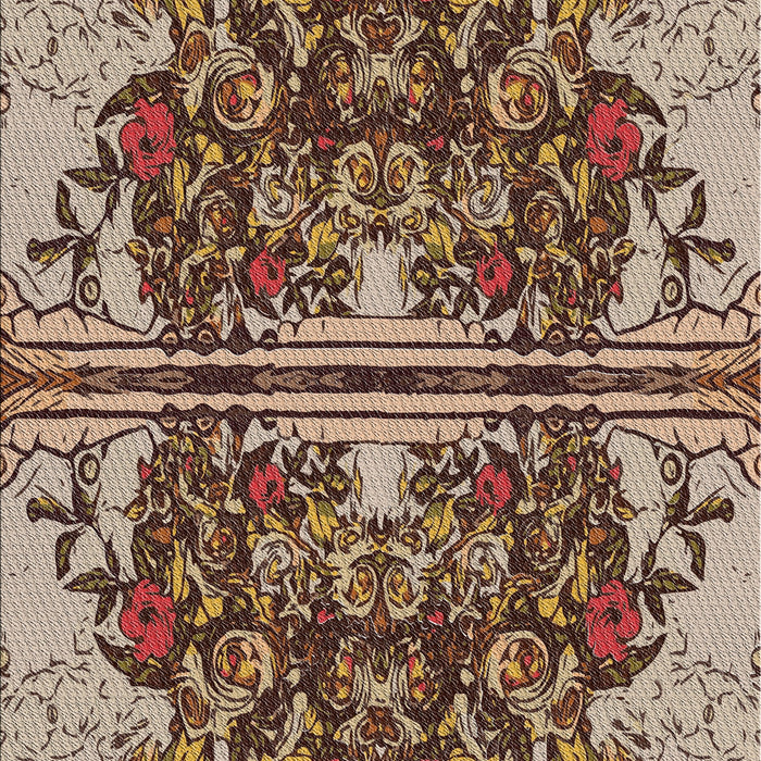 Patterned Bakers Brown Novelty Rug, pat2849