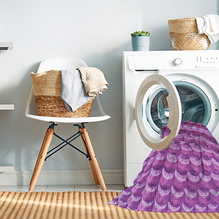 Machine Washable Transitional Violet Purple Rug in a Washing Machine, wshpat285pur
