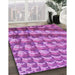 Patterned Violet Purple Rug in Family Room, pat285pur