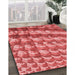 Machine Washable Transitional Red Rug in a Family Room, wshpat285rd