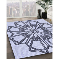 Patterned Lavender Blue Rug, pat2850blu