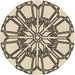 Square Patterned Vanilla Gold Rug, pat2850brn