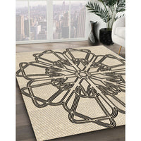 Patterned Vanilla Gold Rug, pat2850brn