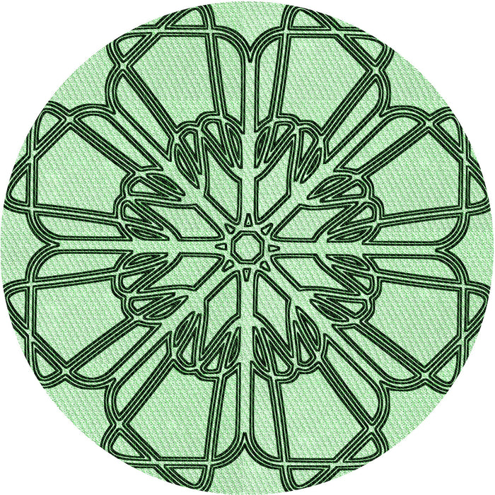 Square Patterned Mint Green Rug, pat2850grn
