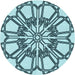 Square Patterned Electric Blue Rug, pat2850lblu
