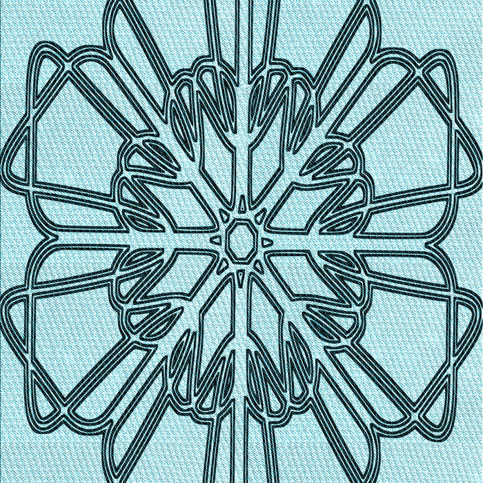 Patterned Electric Blue Rug, pat2850lblu