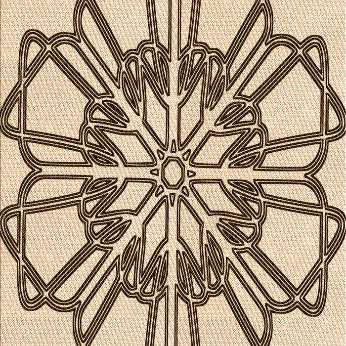 Patterned Sienna Brown Rug, pat2850org