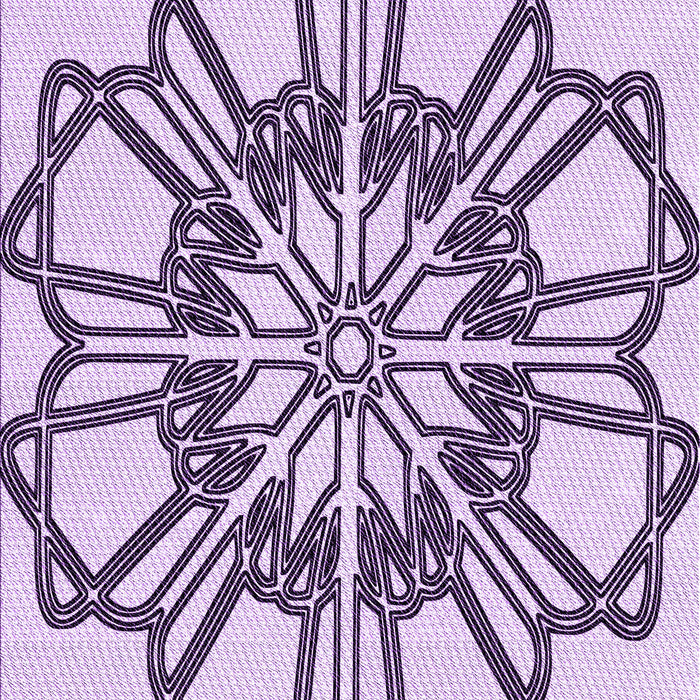 Patterned French Lilac Purple Rug, pat2850pur