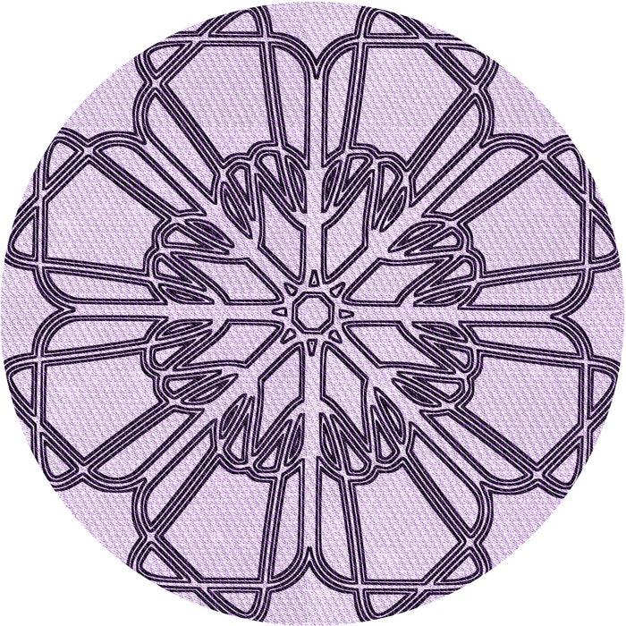 Square Patterned French Lilac Purple Rug, pat2850pur