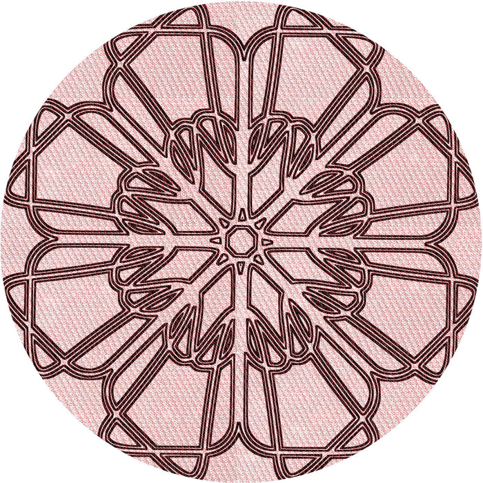 Square Machine Washable Transitional Light Rose Pink Rug in a Living Room, wshpat2850rd