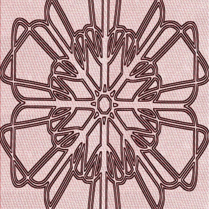 Patterned Light Rose Pink Rug, pat2850rd