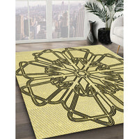 Patterned Oak Brown Rug, pat2850yw