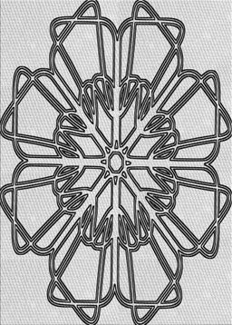 Patterned Gray Novelty Rug, pat2850