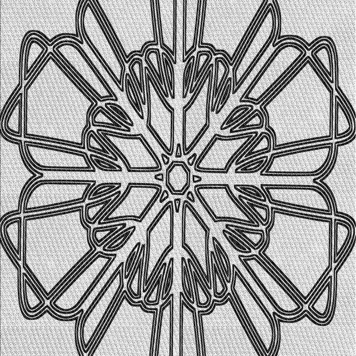 Patterned Gray Novelty Rug, pat2850