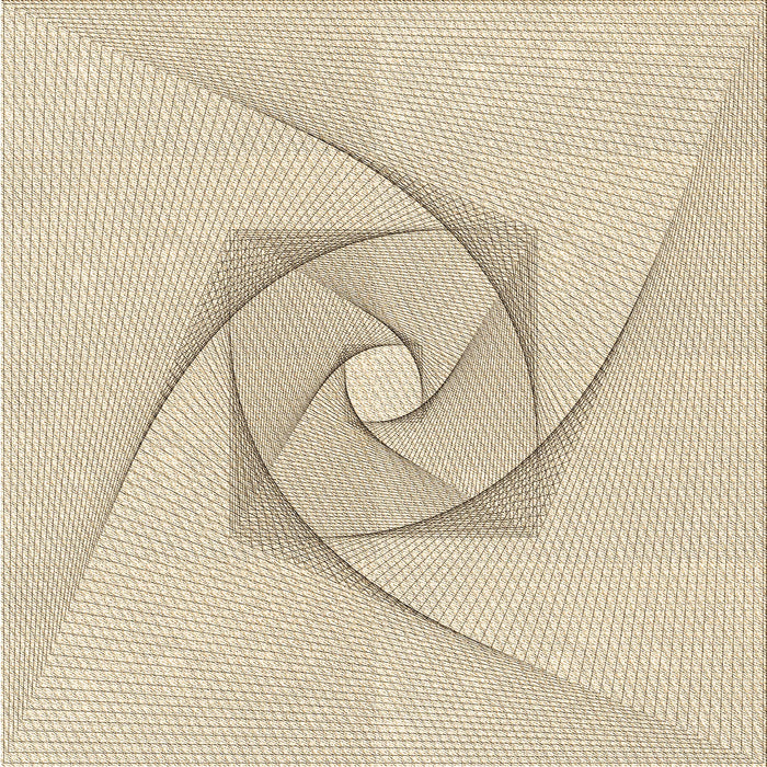 Round Patterned Wheat Beige Rug, pat2851brn