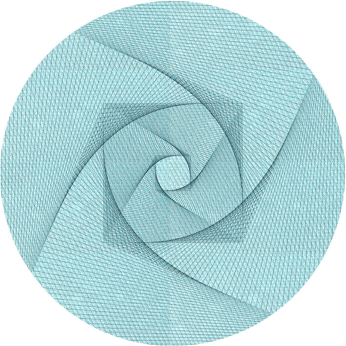 Square Patterned Electric Blue Rug, pat2851lblu