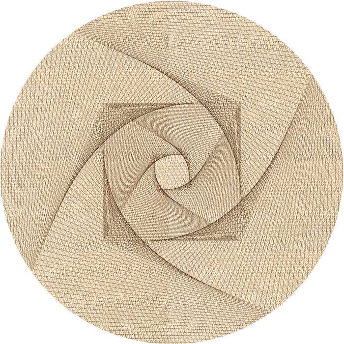 Square Patterned Brown Sand Brown Rug, pat2851org