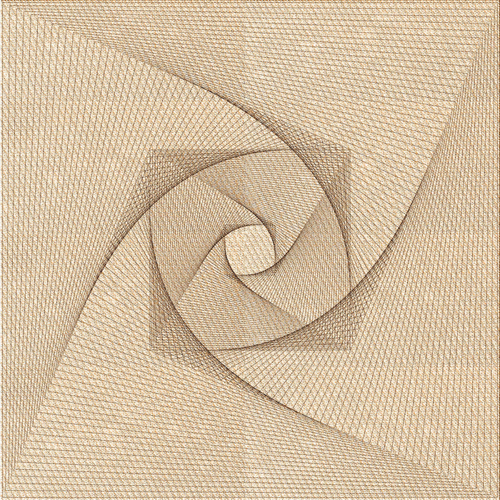 Round Patterned Brown Sand Brown Rug, pat2851org