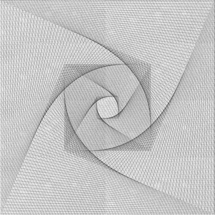 Square Patterned Off-White Novelty Rug, pat2851