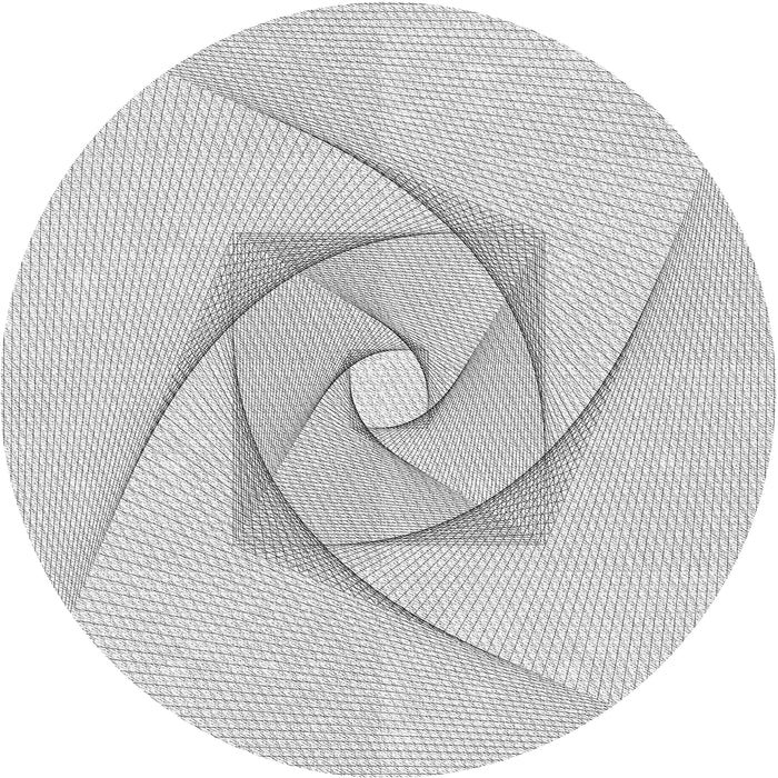 Sideview of Patterned Off-White Novelty Rug, pat2851