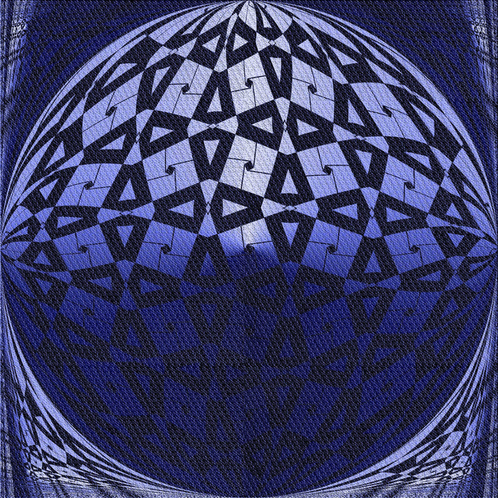Round Patterned Night Blue Rug, pat2852blu