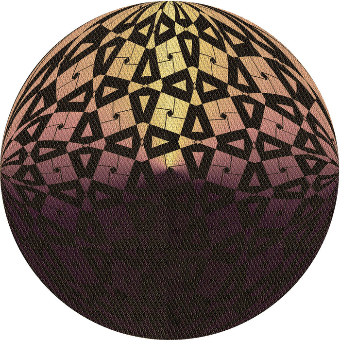 Square Patterned Sienna Brown Rug, pat2852brn