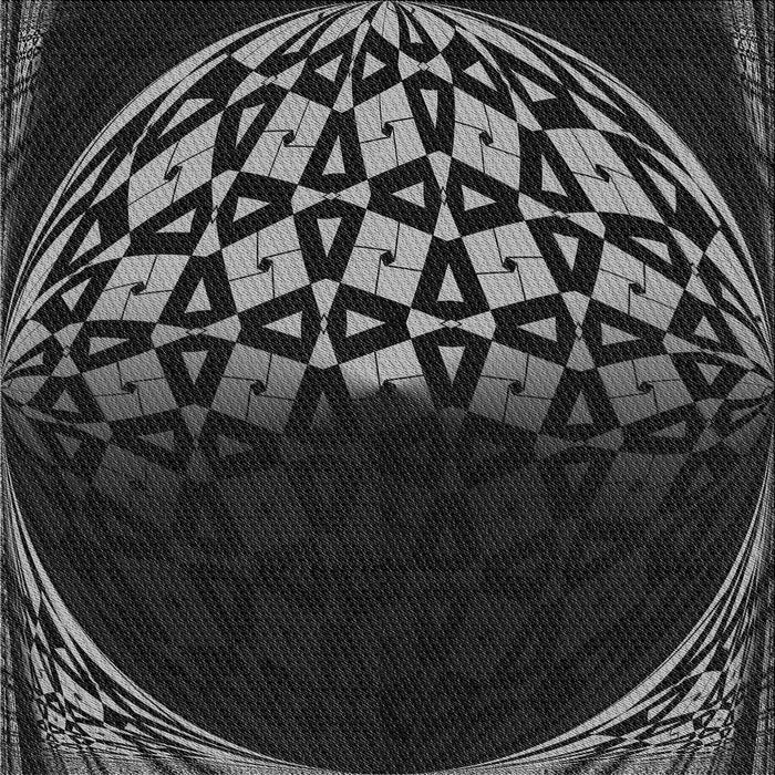 Round Patterned Midnight Gray Rug, pat2852gry