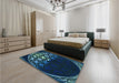 Patterned Blue Ivy Blue Rug in a Bedroom, pat2852lblu