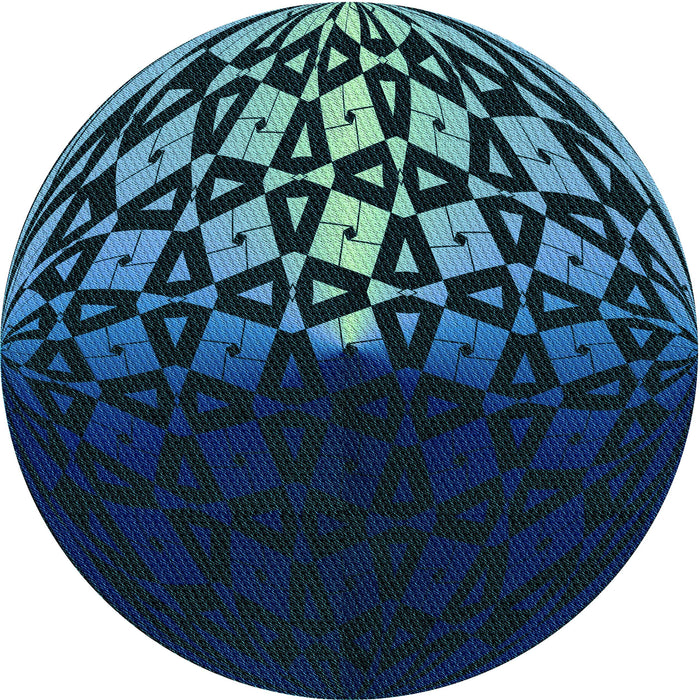 Square Machine Washable Transitional Blue Ivy Blue Rug in a Living Room, wshpat2852lblu