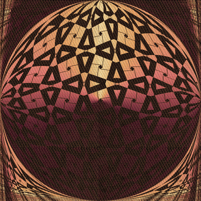 Round Patterned Black Brown Rug, pat2852org