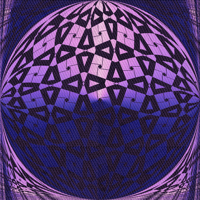 Round Patterned Dark Orchid Purple Rug, pat2852pur