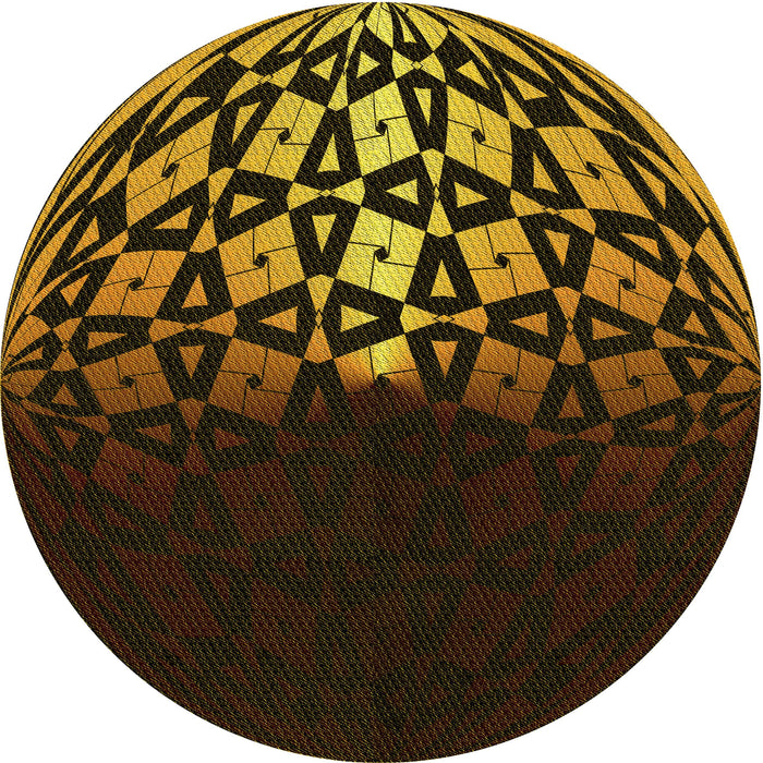 Square Patterned Black Brown Rug, pat2852yw