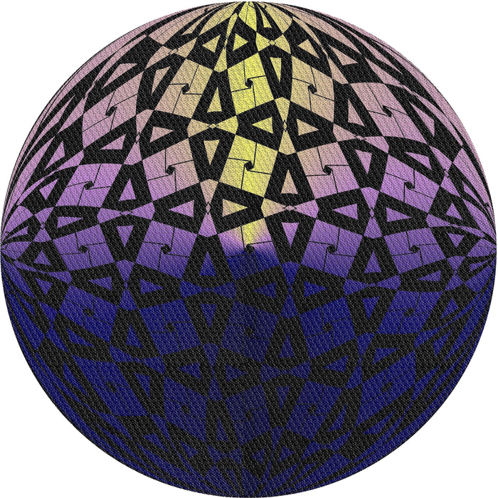 Sideview of Patterned Blue Novelty Rug, pat2852