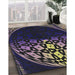 Machine Washable Transitional Night Blue Rug in a Family Room, wshpat2852