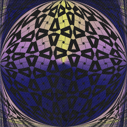 Square Patterned Blue Novelty Rug, pat2852