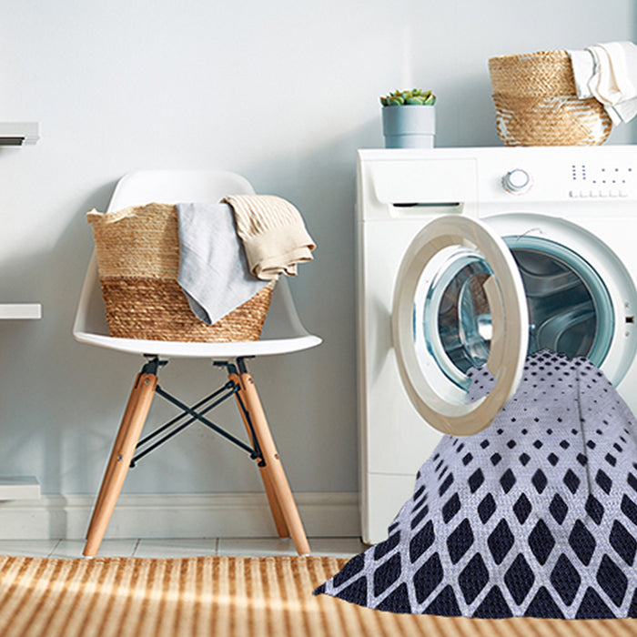 Machine Washable Transitional Lavender Blue Rug in a Washing Machine, wshpat2853blu