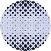 Square Patterned Lavender Blue Rug, pat2853blu